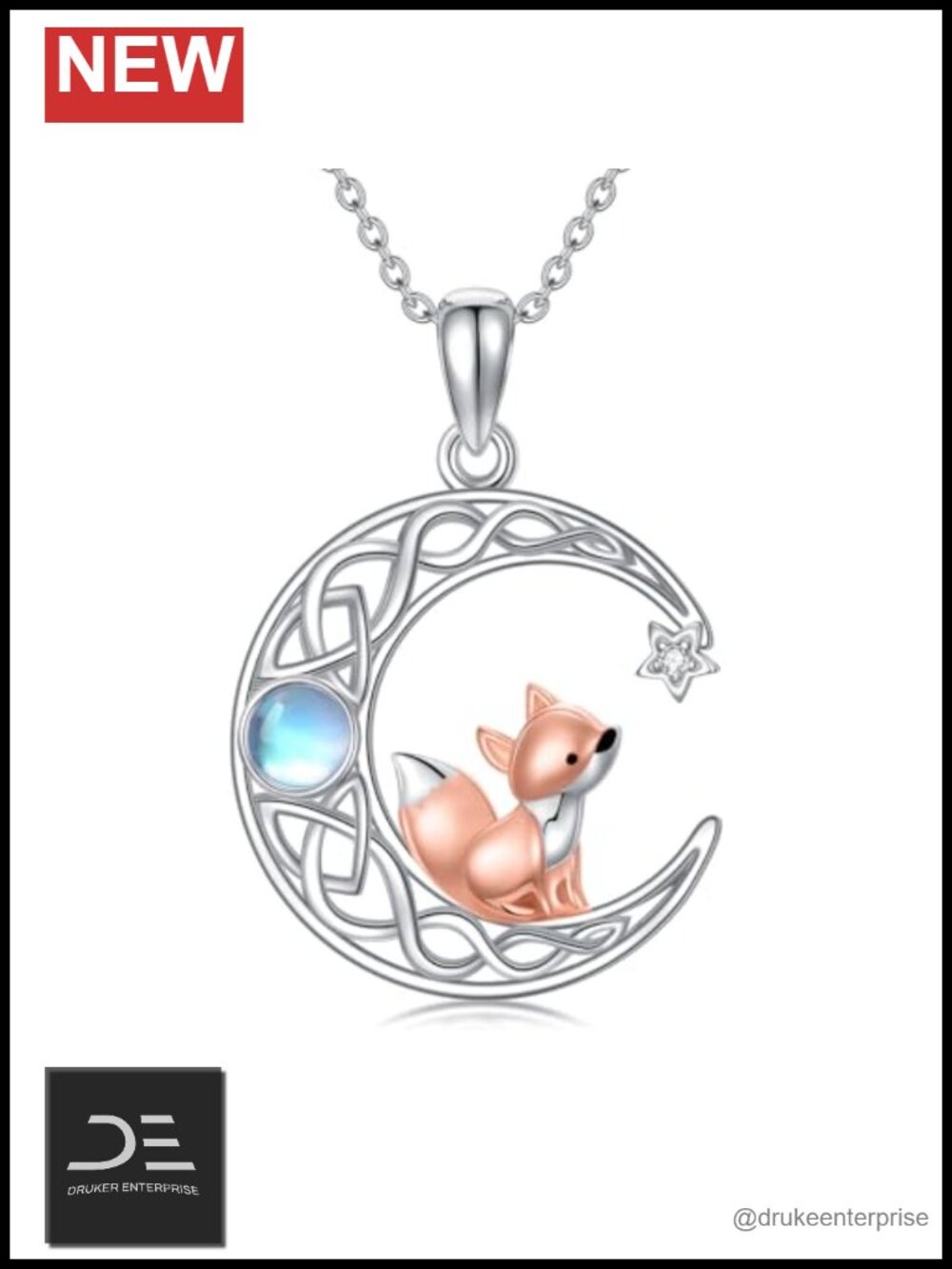 925 Sterling Silver Animal Pendant Necklace Celtic Knot Jewelry Gift
